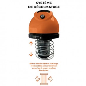 Système de décolmatage pour aspirateur professionnel de ramonage PROGALVA SPIRO