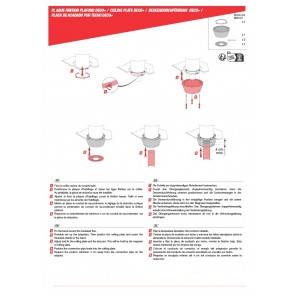 Finition plafond DECO+  noire hauteur 22 cm pour conduit Poujoulat Therminox en attente Ø 150 mm  Réf.20150375-9019 