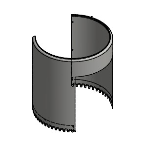 Demi fût (habillage extérieur) Anthracite poêle CADEL SHELL3 PS 4D24019719440